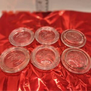 Vintage Ball Jar Glass Lids - Canning Jar Lid Lot Set Of 6